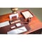 Dacasso Chocolate Brown Leather 8-Piece Desk Set DF-3412 - alternate 2